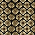 Gold Gatsby Art Deco Floral Pattern Background Design