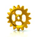 Gold gear wheel icon Royalty Free Stock Photo