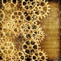 Gold gears and cogs macro