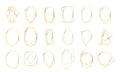 Gold geometric frames wedding invitation card golden diamond shapes. Vector premium luxury gold frames Royalty Free Stock Photo