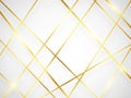 Gold Geometric Lines Intersecting on a Clean White Background with Subtle Light Reflections and Subtle Shadows Creating a Abstract Royalty Free Stock Photo