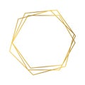 Gold geometric polygonal frame