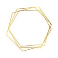 Gold geometric polygonal frame