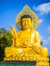 Gold Giant Buddha, Main Buddha Statue at Sanbanggulsa Temple, Sa