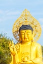 Gold Giant Buddha, Main Buddha Statue at Sanbanggulsa Temple, Sa