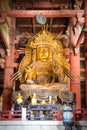 Gold Giant Guan Yin Statue in Todaiji temple, Nara Prefecture, Japan