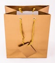 Gold gift bag Royalty Free Stock Photo