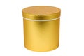 Gold gift box on white background Royalty Free Stock Photo