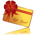 Gold gift card Royalty Free Stock Photo