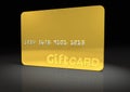 Gold Gift Card Royalty Free Stock Photo