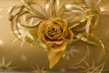 Gold gift wrapping Royalty Free Stock Photo