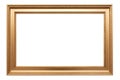 Gold gilt landscape picture frame with an empty blank canvas