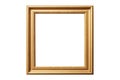 Gold gilt landscape picture frame with an empty blank canvas