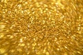 Gold glitter and abstract Christmas bokhe background - Image Royalty Free Stock Photo