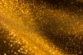 Gold glitter background, Gold abstract background with blurred bokeh, Abstract bokeh lights with soft light background. Royalty Free Stock Photo