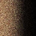 Gold glitter background with sparkle shine light confetti. Vector glittering black background. Golden shimmer texture Royalty Free Stock Photo