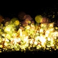 Gold glitter bokeh background Royalty Free Stock Photo