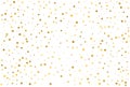 Gold glitter classic circle confetti background.