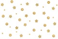 Gold glitter confetti paper cut background Royalty Free Stock Photo