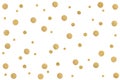Gold glitter confetti paper cut on white background Royalty Free Stock Photo