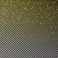 Gold glitter confetti vector. Falling golden star dust isolated on transparent background. Christmas Royalty Free Stock Photo