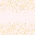 Gold glitter dot and pastel pink empty background