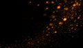 Abstract background with golden particles