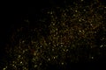 Gold glitter dust overlay, shiny light glitter photo overlay, abstract background