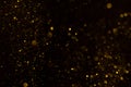 Gold glitter falling sparkle background