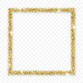 Gold Glitter Frame With Bland Shadows