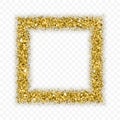 Gold Glitter Frame With Bland Shadows