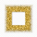 Gold Glitter Frame With Bland Shadows