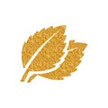 Gold Glitter Icon - Basil leaf