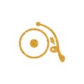 Gold Glitter Icon - Bicycle bell