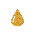 Gold Glitter Icon - Blood drop