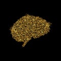 Gold glitter icon