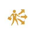 Gold Glitter Icon - Businessman choice