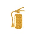 Gold Glitter Icon - Fire extinguisher Royalty Free Stock Photo