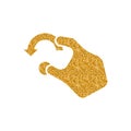 Gold Glitter Icon - Gesture Royalty Free Stock Photo
