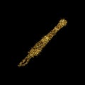 Gold glitter icon Royalty Free Stock Photo