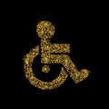 Gold glitter icon