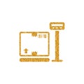 Gold Glitter Icon - Logistic scale Royalty Free Stock Photo