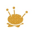 Gold Glitter Icon - Pinchusion