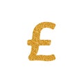 Gold Glitter Icon - Poundsterling symbol