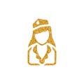 Gold Glitter Icon - Stewardess avatar