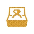 Gold Glitter Icon - Wedding Ring Royalty Free Stock Photo