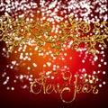 Gold glitter New Year 2017 lettering design message Royalty Free Stock Photo