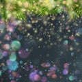 Gold glitter particles background. EPS 10 Royalty Free Stock Photo
