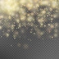 Gold glitter particles effect. EPS 10 Royalty Free Stock Photo