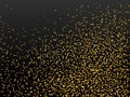 Gold glitter particles isolate on png or transparent background with sparkling snow and star light. Graphic resources for Royalty Free Stock Photo